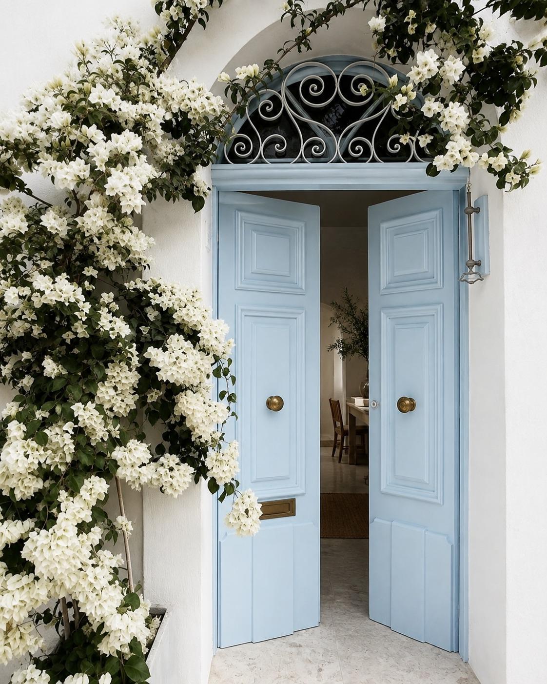 Custom Solid Wood Double Entry Door, Arched Transom Exterior Front Door