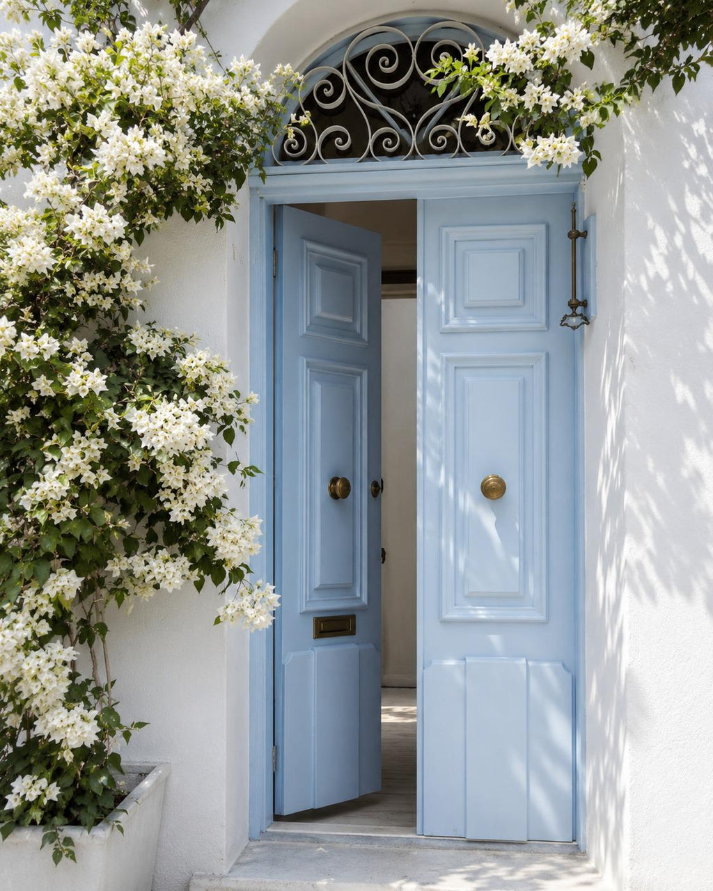Custom Solid Wood Double Entry Door, Arched Transom Exterior Front Door
