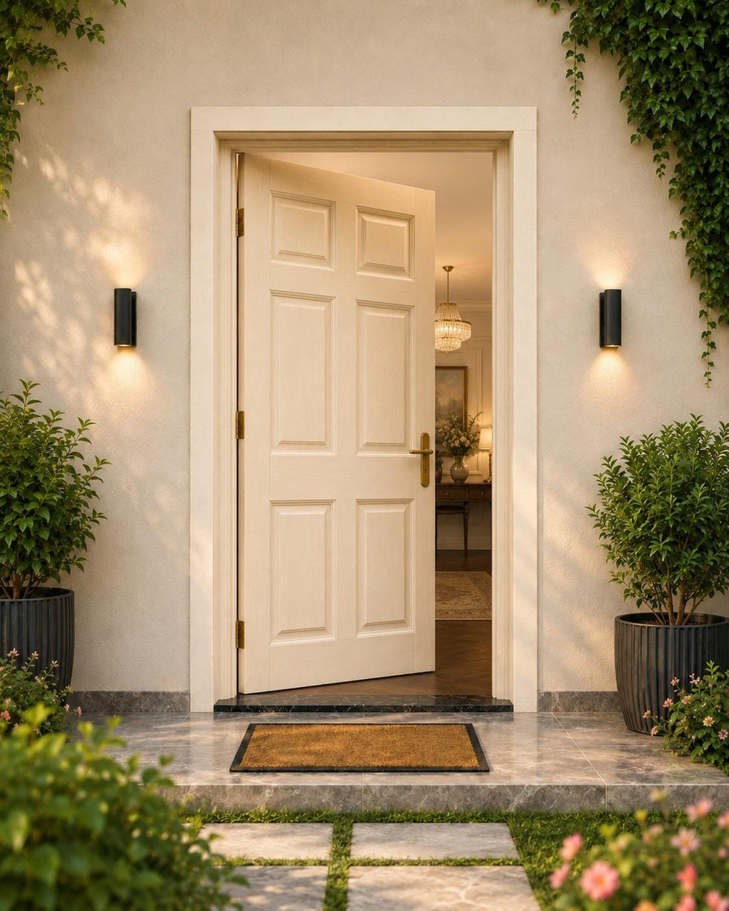 custom made teak wood door available